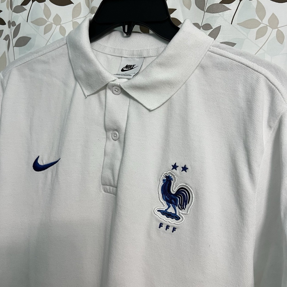 FRANCE NATIONAL TEAM  HOME Polo  FOOTBALL SHIRT JERSEY NIKE SIZE M ADULT
